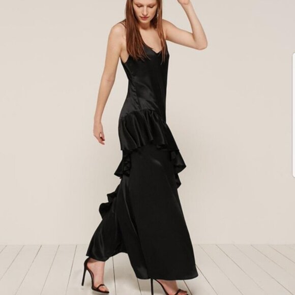 REFORMATIONAngelica DressBlack 100% Silk